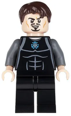 SH0069:  Tony Stark - Black and Dark Bluish Gray Jumpsuit