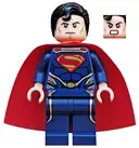 Minifigurka: SH0077:  Superman - Dark Blue Suit, Starched Fabric Cape