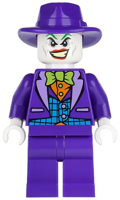 SH0094:  The Joker - Medium Azure Vest, Lime Bow Tie, Dark Purple Fedora