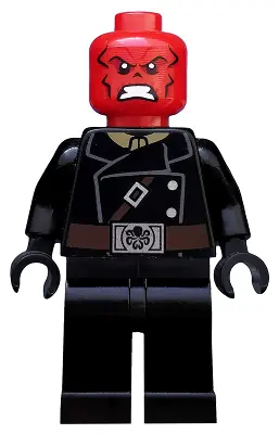 SH0107:  Red Skull - Dark Brown Belt