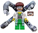 Minifigurka: SH0110:  Dr. Octopus (Otto Octavius) / Doc Ock - White Lab Coat over Bright Green Outfit, Mechanical Arms