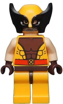 SH0118:  Wolverine - Bright Light Orange and Black Mask, Dark Brown Hands