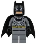 Minifigurka: SH0151:  Batman - Dark Bluish Gray Suit, Gold Belt, Black Hands, Spongy Cape