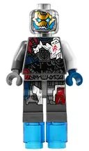 Minifigurka: SH0169:  Ultron MK1 - Trans-Clear Head