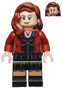 Minifigurka: SH0174:  The Scarlet Witch (Wanda Maximoff) - Printed Legs, Reddish Brown Hair