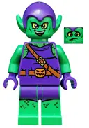 Minifigurka: SH0196:  Green Goblin - Bright Green Skin, Dark Purple Outfit, Large Yellow Eyes