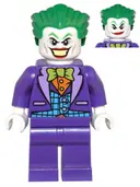 Minifigurka: SH0206:  The Joker - Medium Azure Vest, Lime Bow Tie, Large Smile / Smirk