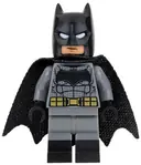 Minifigurka: SH0218:  Batman - Dark Bluish Gray Suit, Gold Belt, Black Hands, Spongy Cape, Large Bat Logo