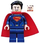 Minifigurka: SH0219:  Superman - Dark Blue Suit, Spongy Cape, Plain Legs