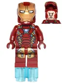 Minifigurka: SH0254:  Iron Man - Mark 46 Armor, Small Helmet Visor, Foot Repulsors