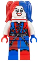 Minifigurka: SH0260:  Harley Quinn - Blue and Red Hands and Pigtails