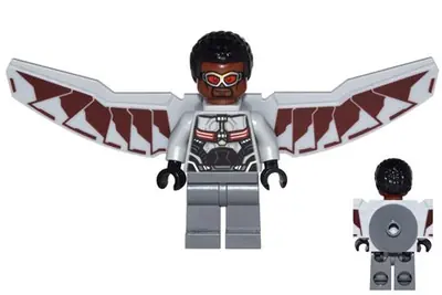 SH0261:  Falcon - Light Bluish Gray and Dark Red Wings