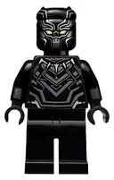 Minifigurka: SH0263:  Black Panther - Dark Silver Armor, Yellow Eyes