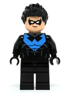 SH0294:  Nightwing - White Eye Holes and Blue Chest Symbol