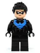 Minifigurka: SH0294:  Nightwing - White Eye Holes and Blue Chest Symbol