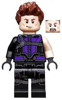 Minifigurka: SH0302:  Hawkeye - Black and Dark Purple Suit