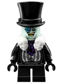 Minifigurka: SH0314:  The Penguin - White Fur Collar, Black Suit, Smile