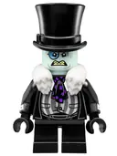 Minifigurka: SH0351:  The Penguin - White Fur Collar, Black Suit, Angry