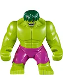 Minifigurka: SH0371:  Hulk - Giant, Magenta Pants, Dark Green Hair
