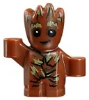 Minifigurka: SH0389:  Groot - Baby, Reddish Brown