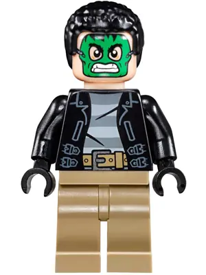 SH0421:  Masked Robber - Green Mask, Striped Shirt