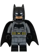 Minifigurka: SH0437:  Batman - Dark Bluish Gray Suit, Gold Belt, Black Hands, Large Bat Logo, Printed Legs, Stubble