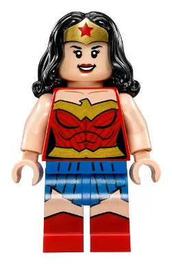 SH0456:  Wonder Woman -  Gold Tiara, Blue Skirt