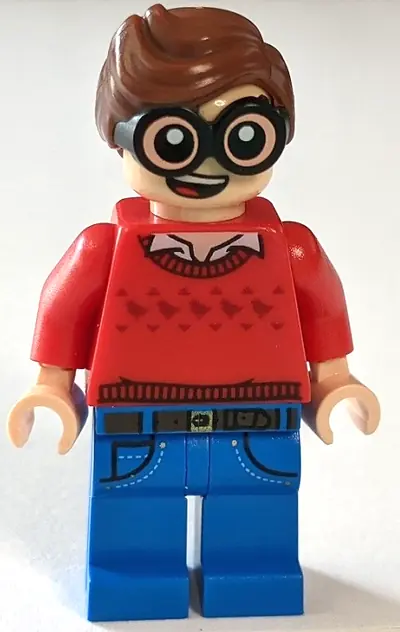 SH0464:  Dick Grayson, Red Sweater with Dark Red Robins