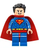 Minifigurka: SH0489:  Superman - Blue Suit, Spongy Cape, Tousled Hair, Open Mouth / Red Eyes