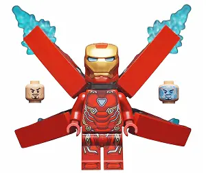 SH0497A:  Iron Man - Mark 50 Armor, Small Helmet Visor, Wings without Stickers