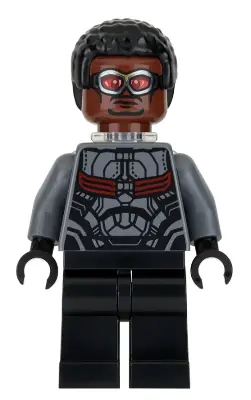 SH0503:  Falcon - Dark Bluish Gray and Black Suit, Plain Legs