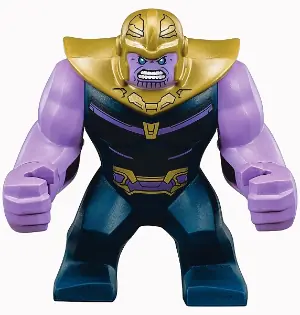 SH0504:  Thanos - Large Figure, Dark Blue Outfit, Medium Lavender Arms, Pearl Gold Helmet