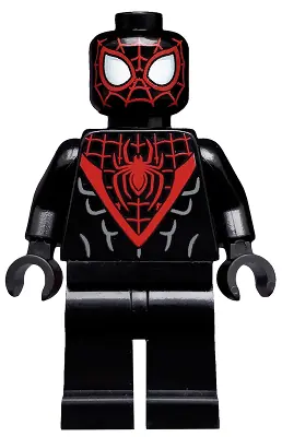 SH0540:  Spider-Man (Miles Morales) - Red Webbing on Head, Black Hands