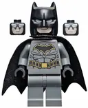 Minifigurka: SH0589A:  Batman - Dark Bluish Gray Suit with Gold Outline Belt and Crest, Mask and Cape (Type 3 Cowl, Spongy Cape)
