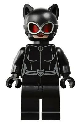 SH0595:  Catwoman - Black Suit and Mask, Silver Goggles