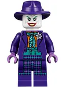 Minifigurka: SH0608:  The Joker - Dark Turquoise Bow Tie, Printed Legs