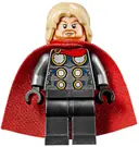 Minifigurka: SH0623:  Thor - Spongy Cape, Pearl Dark Gray Legs