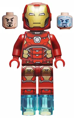 SH0649:  Iron Man - Silver Hexagon on Chest, Foot Repulsors