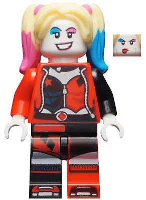 SH0650:  Harley Quinn - Bright Light Yellow Hair, Jacket Open, Corset