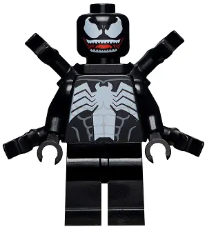 SH0664:  Venom - White Teeth Parted, 4 Back Appendages Small with Clips