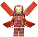 Minifigurka: SH0673:  Iron Man - Silver Hexagon on Chest, Wings without Stickers