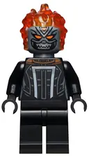 Minifigurka: SH0678:  Ghost Rider, Roberto 'Robbie' Reyes - Flat Silver Head