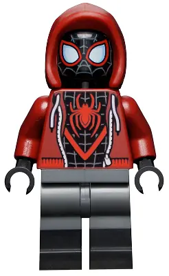 SH0679:  Spider-Man (Miles Morales) - Dark Red Hood, Black Lower Legs