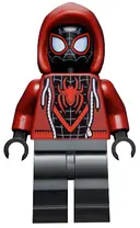 Minifigurka: SH0679:  Spider-Man (Miles Morales) - Dark Red Hood, Black Lower Legs