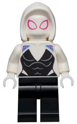 SH0682:  Ghost-Spider / Spider-Gwen (Gwen Stacy) - Black Legs, White Basic Smooth Hood, White Hands