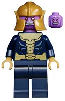 Minifigurka: SH0696:  Thanos - Minifigure, Dark Blue and Gold Outfit, Dark Blue Arms, Pearl Gold Hands, Plain Legs, Helmet