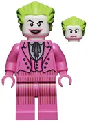 Minifigurka: SH0704:  The Joker - Dark Pink Suit, Open Mouth Grin / Closed Mouth