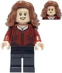 Minifigurka: SH0732:  The Scarlet Witch (Wanda Maximoff) - Plain Legs, Reddish Brown Hair