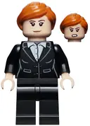Minifigurka: SH0740:  Pepper Potts - Black Suit, Dark Orange Ponytail