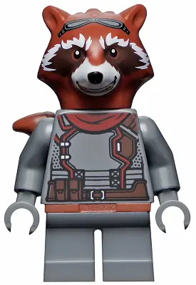 SH0742:  Rocket Raccoon - Dark Bluish Gray Outfit, Reddish Brown Head